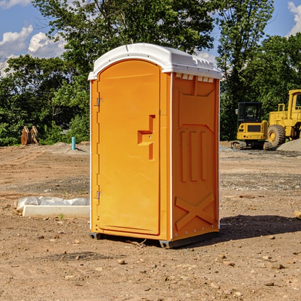 how often are the porta potties cleaned and serviced during a rental period in Le Roy Iowa